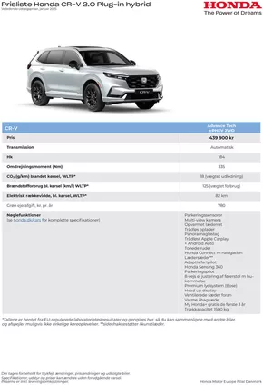 Honda katalog i Roskilde | Honda CR-V PHEV prisliste | 2025-01-28T00:00:00.000Z - 2026-01-28T00:00:00.000Z