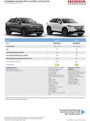 Honda katalog i Roskilde | Honda HR-V Hybrid prisliste | 2025-02-04T00:00:00.000Z - 2026-02-04T00:00:00.000Z