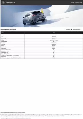 Opel katalog | Corsa Electric | 2025-04-16T00:00:00.000Z - 2026-04-16T00:00:00.000Z