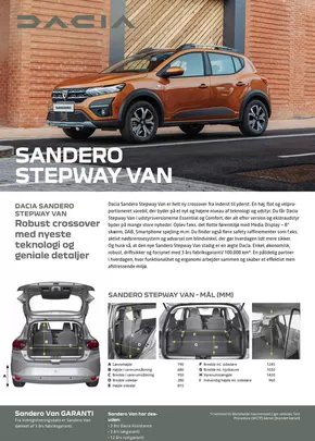 Dacia katalog i Viborg | Dacia Sandero Stepway Van | 2025-04-16T00:00:00.000Z - 2026-04-16T00:00:00.000Z