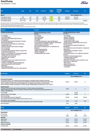 Ford katalog i Sønderborg | Puma Prisliste | 2025-01-01T00:00:00.000Z - 2025-12-31T00:00:00.000Z