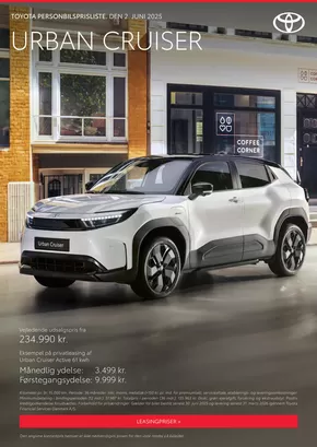 Toyota katalog i Brøndby | Ny Urban Cruiser Prisliste | 2025-06-30T00:00:00.000Z - 2026-03-31T00:00:00.000Z